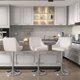 thumbnail image 2 of Juego de 4 taburetes de bar VECELO con altura de mostrador ajustable, color blanco, 2 of 7