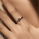 thumbnail image 3 of Anillo Plata Real 925 Con Piedra Amatista Dama Promesa Xtellar plateado, 3 of 4