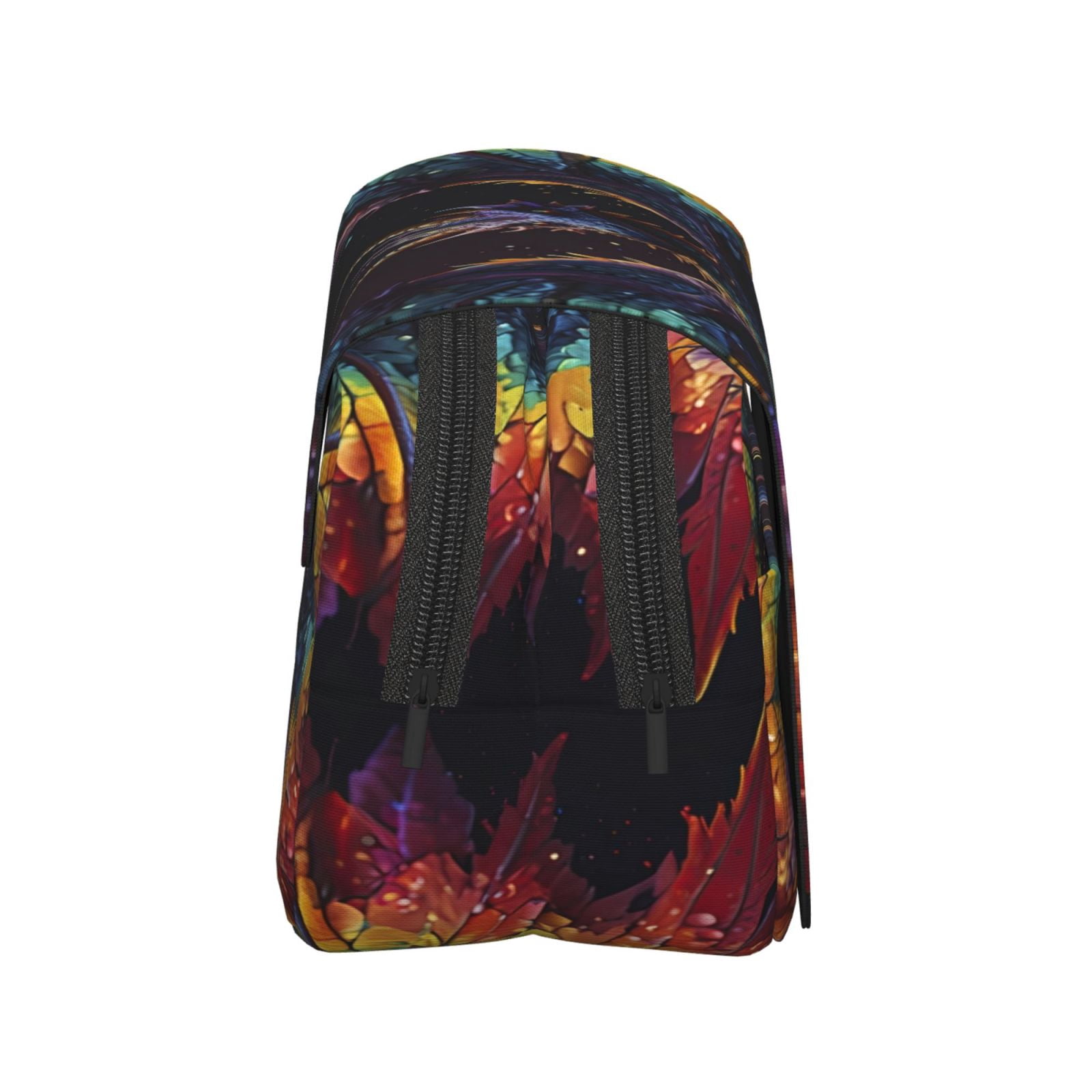 Rateoe Rainbow Wings Majestic Dragon Pattern Double Clamshell Pen Case, Storage Organizer with Two Zipper Compartments– Holds Up to 50 Pencils & Pens