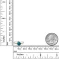 thumbnail image 3 of Gem Stone King 925 Silver and 10K Yellow Gold London Blue Topaz and White Lab Grown Diamond 3-Stone Engagement Ring for Women (1.36 Cttw, Gemstone November Birthstone, Size 5), 3 of 4