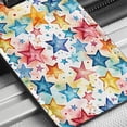 thumbnail image 6 of Stars Colorful Watercolor Faux Leather Travel Luggage Tag, 6 of 7