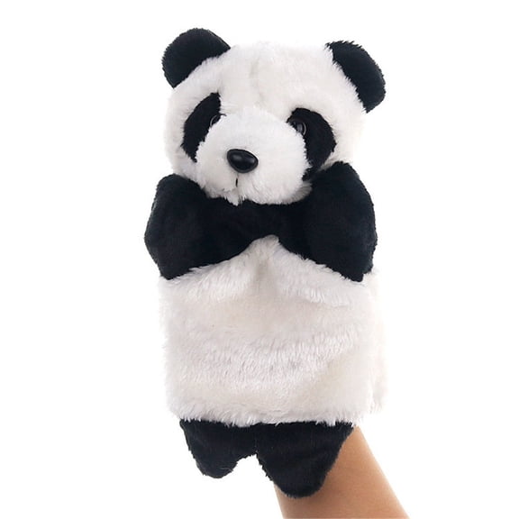 Cute Panda Bear Hand Puppet Plush Toy Storytelling Glove Puppet For Kids Kindergarten Teaching Animal Role Play