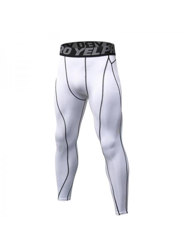 Men Compression Pants Gym Sport Base Layer Leggings Trousers Running Fitness ~ 