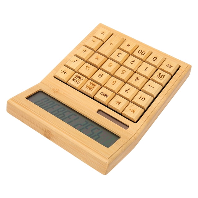 Calculadora ANGGREK de Madera con energía Solar Multifunción