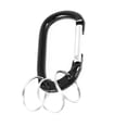 thumbnail image 3 of Aluminum D Shaped Buckle Carabiner Camping Bag Hook 3 Split Keyring Chain, 3 of 5