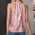 thumbnail image 5 of Rotm Womens Sequin Top Women's Sequin Halter Tops Sparkly Dressy Tank Tops Party Vest Glitter Sleeveless Shirt Pink,S, 5 of 5