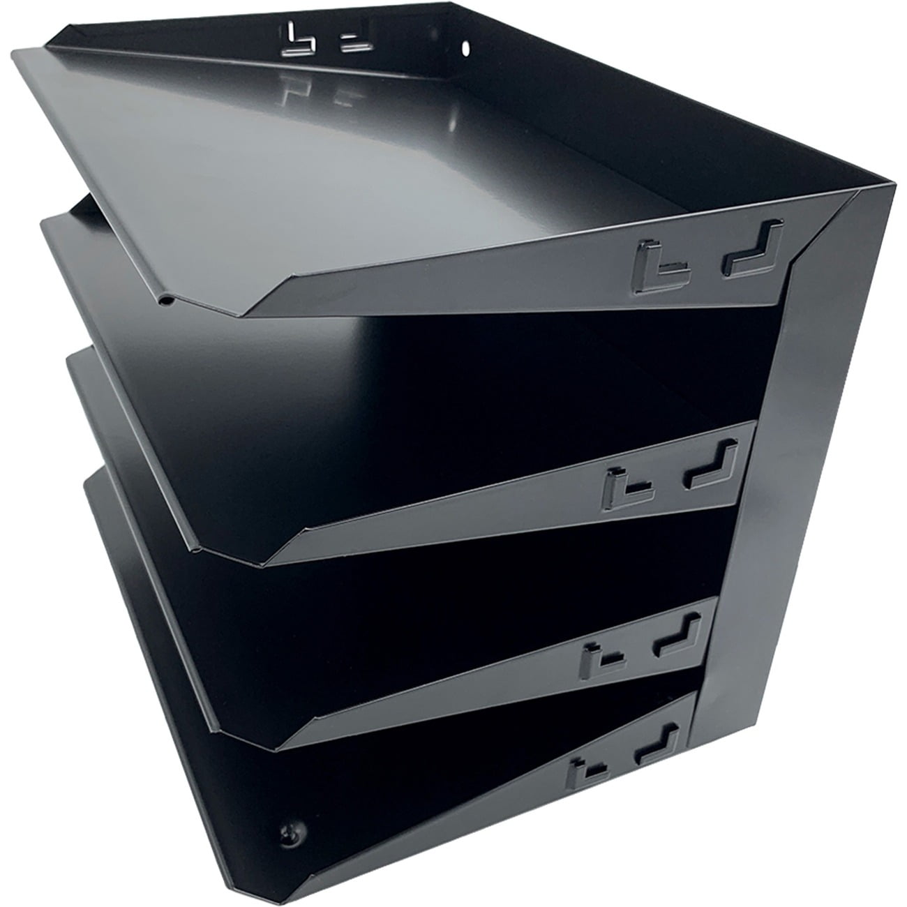 Huron, Horizontal Slots Desk Organizer, 1 Each, Black