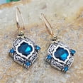 thumbnail image 4 of SPRING PARK 1 Pair Cubic Zirconia Crystal Dangle Rhombus Earrings for Women Costume, 4 of 6