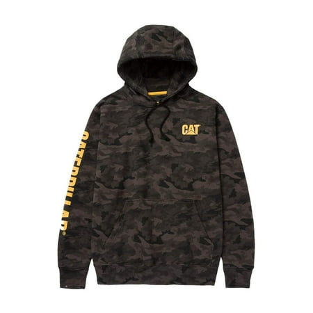 Caterpillar Trademark Banner Hoodie Sweatshirt Night Camo