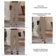 thumbnail image 5 of Pantalones Casuales Largos Color Puro Talle Alto Bolsillos Laterales Puños Cónicos Pantalones Sueltos Para Mujer Caqui S, 5 of 6