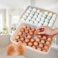 thumbnail image 3 of lulshou Organization and Storage, 34 Compartment Refrigerator eggs Box Fresh-Keeping Storage Box Eggs Rack, 3 of 7