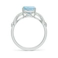 thumbnail image 2 of ANGARA Natural Criss Cross Shank Cushion 1.95 ct Aquamarine Engagement Ring in 14K White Gold for Women (Size-8mm) | March Birthstone, Anniversary, Jewelry Gift for Women | Natural Aquamarine Ring, 2 of 8