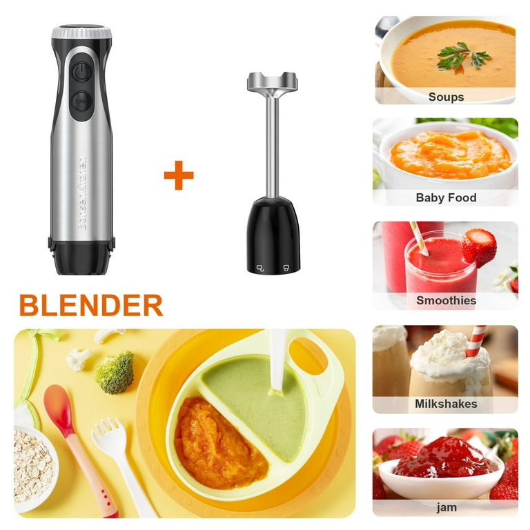 Immersion Hand Stick Blender Electric Food Vegetable Grinder Handheld Stick  Mixer for Smoothies Sauces Baby Food Soups - AliExpress