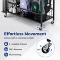 thumbnail image 2 of Gymax Sac de Golf Rangement Garage Organisateur avec Roues Rangement Supplémentaire pour Clubs de Golf, 2 of 10