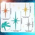 thumbnail image 5 of Dserhfy 4Pcs Metal Starburst Wall Decoration Retro Mini Mid-Century Starburst Wall Art Sculpture Home Bedroom Living Room Bathroom Wall Decorative Sign, 5 of 8