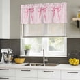 thumbnail image 4 of 2 Pack Valances for Window, Pink Bow Short Curtains for Kitchen Bedroom Living Room, Cute Watercolor Girls Cartoon Luxury Rod Pocket Small Window Treatment Valance Drapes 54 x 18 Inch, 4 of 8