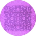 thumbnail image 1 of Ahgly Company Indoor Round Oriental Purple Industrial Area Rugs, 8' Round, 1 of 4