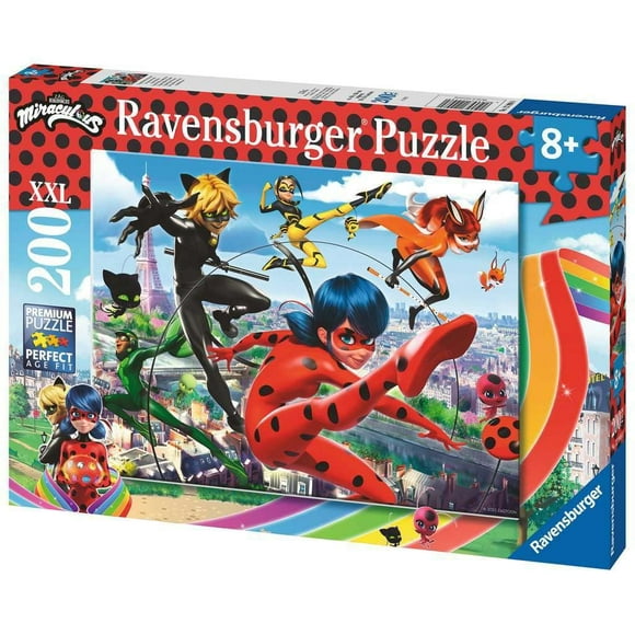 Ravensburger Miraculous 200 Piece Extra Large Jigsaw Puzzle for Kids Age 8 Years Up with Ladybug, Cat Noir, Rena Rouge, Carapace and Queen Bee