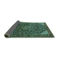 thumbnail image 2 of Ahgly Company Indoor Square Medallion Turquoise Blue Traditional Area Rugs, 3' Square, 2 of 4