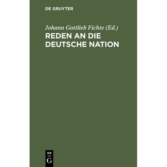 Reden an Die Deutsche Nation (Hardcover)