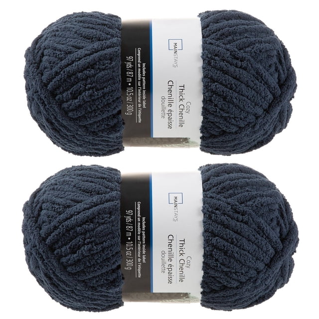 MAINSTAYS 2 Pack Night Blue Thick Yarn