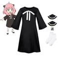 thumbnail image 5 of Disfraz de Anime Spy Family Anya Forger, disfraz de asesino asesino, vestido negro con cuello halter gótico, uniforme para adultos y niños, 5 of 5