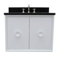 thumbnail image 3 of Bellaterra Home 31" Single wall mount vanity in White finish top with Black galaxy and rectangle sink, 3 of 8