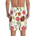 thumbnail image 5 of Salouo Tomatoes Pattern Men's Sleep Pajama Shorts,Pajama Bottoms Elastic Waistband Sleep Pajama Short PJ Shorts for Men -4X-Large, 5 of 6