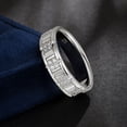 thumbnail image 5 of Newshe Jewellery Wedding Rings For Him 925 Sterling Silver Men Wedding Band 1ct Cubic Zirconia Round 5A Wedding Rings For Men Size 11, 5 of 7