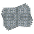 thumbnail image 1 of Ambesonne Orient Place Mats Set of 4, Mosaic Motifs, Standard Size, Grey White Blue, 1 of 6