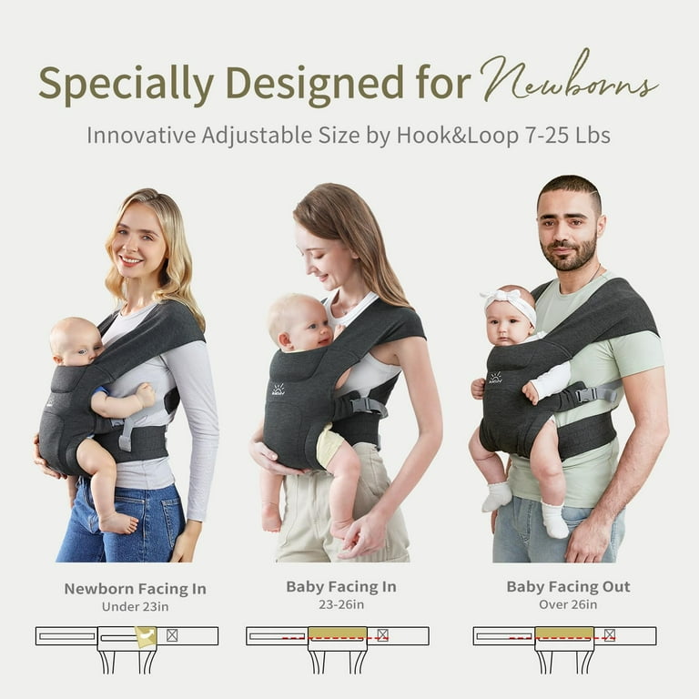 MOMTORY Newborn Carrier, Baby Carrier, Cozy Baby Wrap Carrier(7 