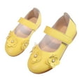 thumbnail image 2 of YLYL Toddler Little Kid Girls Dress Shoes 3D Flower Slip on Party School Ballerina Mary Jane Flat Shoes, 2 of 4
