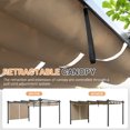 thumbnail image 5 of BPS 16' x 12' Outdoor Retractable Pergola with Canopy & 2 Roller Shades, Aluminum Patio Gazebo Shelter, Khaki, 5 of 12