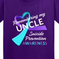 thumbnail image 4 of Inktastic Remembering My Uncle Suicide Prevention Awareness Youth T-Shirt, 4 of 5