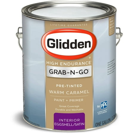 Glidden High Endurance Grab-N-Go, Interior Paint and Primer, Eggshell Finish, Warm Caramel, 1 Gallon