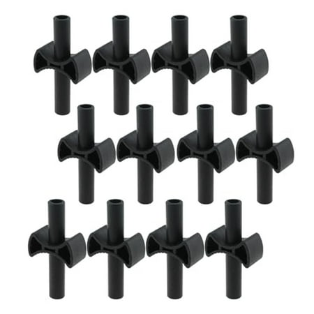 

12pcs Plastic Safety Fence Replacement Parts Black Cross Fence Gap Spacers