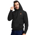 thumbnail image 4 of Satankud Men's Pullover Hoodies Plaid Jacquard Weave Long Sleeve Drawstring Hipster Casual Hooded Sweatshirts with Kanga Black S, 4 of 9