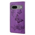 thumbnail image 4 of SaniMore for Google Pixel 7 Pro 6.7" Magnetic Wallet Case, PU Leather Case with Card Slot & Kickstand Shockproof Protective Case for Google Pixel 7 Pro Women Ladies, Purple, 4 of 8