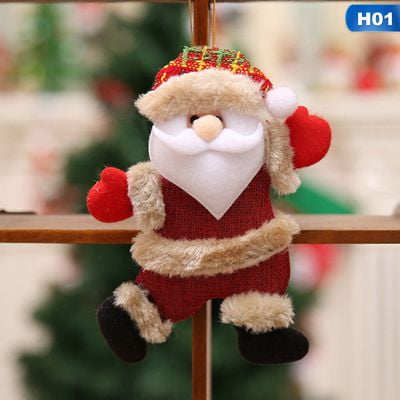 KABOER Christmas Christmas Tree Accessories Christmas Doll Dancing Old Man Snowman Deer Bear Fabric Doll Hanging