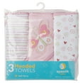 thumbnail image 2 of Spasilk Baby 3 Pack Soft Terry Hooded Towel Bath Set for Newborn and Infant Girls, Pink Butterfly, 2 of 7