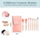 thumbnail image 5 of Juego de 8 brochas de maquillaje para base, corrector, sombras de ojos y rubor, con bolsa de almacenamiento., 5 of 5