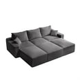 thumbnail image 6 of Demi Bonn 110" Ultra-Soft L-Shaped Sectional Sofa, Full-Compression 3-Seater Cloud Couch with 3 Chaise, Modular Deep Seat, No Assembly Required, Beige, 6 of 12