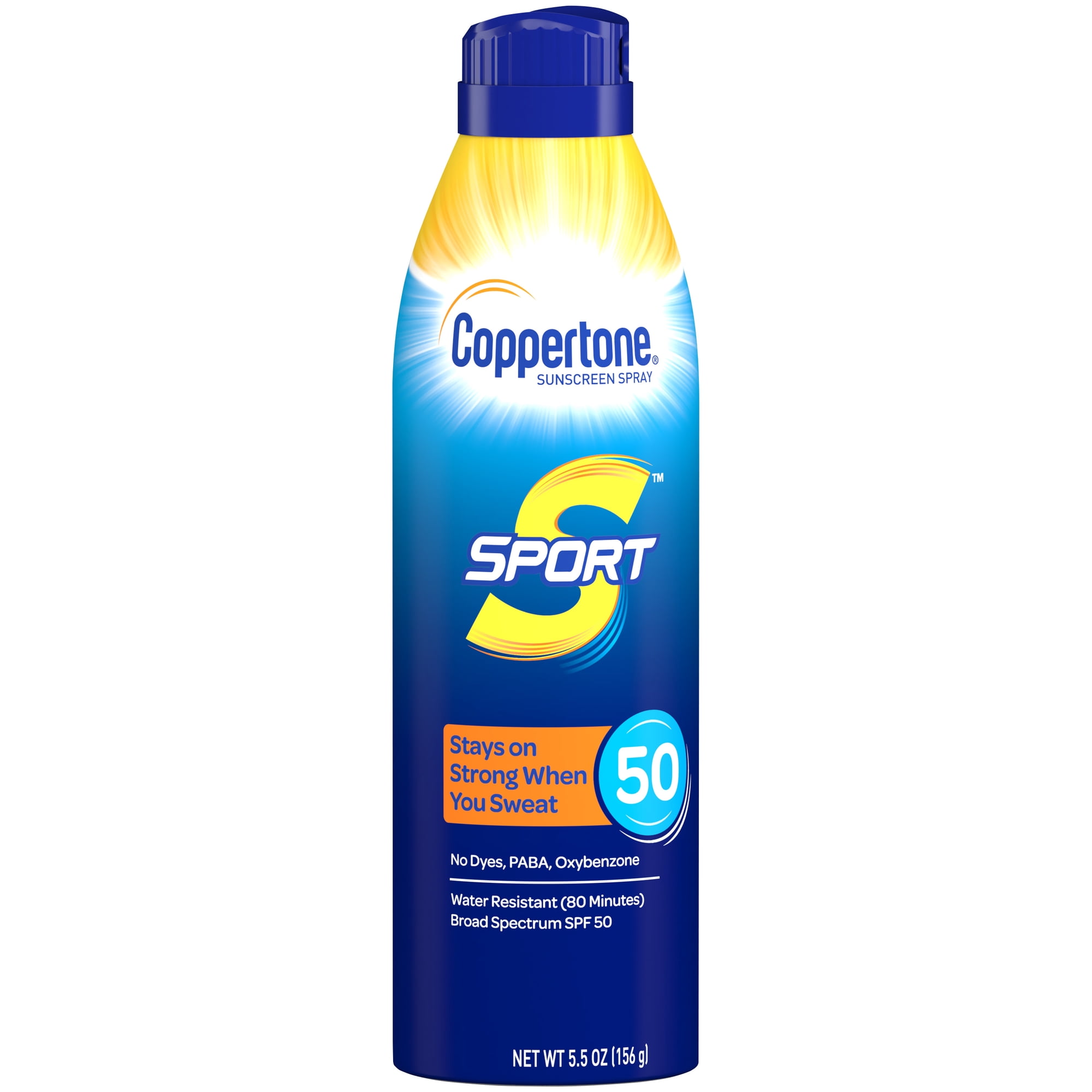 Coppertone Sport Sunscreen Spray, SPF 50 Spray Sunscreen, 7.3 Oz