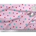 thumbnail image 2 of Soimoi Japan Crepe Satin Fabric Square,Dot & Triangle Geometric Printed Fabric 1 Yard 42 Inch Wide, 2 of 3