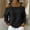 Black, variant on Off Shoulder Denim Shirt With Buckles Cute Simple Tops Solid Color Work Blouses Trending Womens Clothes Womens Comfort Colors Tshirt Trending Womens Clothes Casual Off The Shoulder Tops For Women