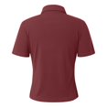 thumbnail image 7 of Tiqkatyck Womens Tops on Sale, Womens Casual Tops V Neck Slim Fit Business Work Tops Button Down Short Sleeve Shirts Ribbed Knit T Shirt Long Sleeve Shirts for Women Polo Shirts for Women Red L, 7 of 7