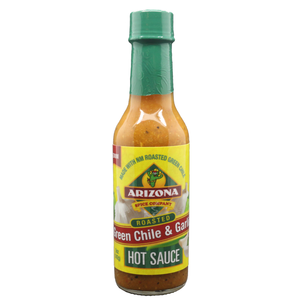 (2 Pack) Roasted Green Chile and Garlic Hot Sauce