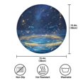 thumbnail image 3 of 15.4" Round Placemat Set of 1 Polyester Fabric Place Mats Non-Slip Dining Kitchen Table Mats for Kitchen Party Decor Magical Night Sky with Fish, 3 of 5