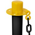 thumbnail image 3 of 4 Pack Traffic Delineator Post Cones with Fillable Base, Adjustable Plastic Safety Barrier with 5Ft Plastic Chain, Traffic Control Warning Parking Lot for Traffic Control and Warning, Yellow, 3 of 7