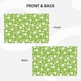 thumbnail image 4 of Rocae Green White Flowers Printed Heat Resistant Place Mats,Classic Hemstitch Cloth Fabric Placemats Imitation Linen Place Mat Table Mats 18x12 inch, 4 of 9